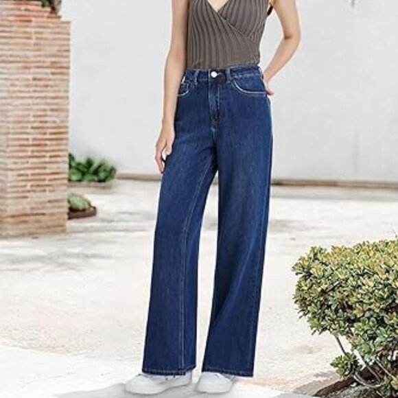 Oneso Denim - High-Waisted Wide Leg Jeans